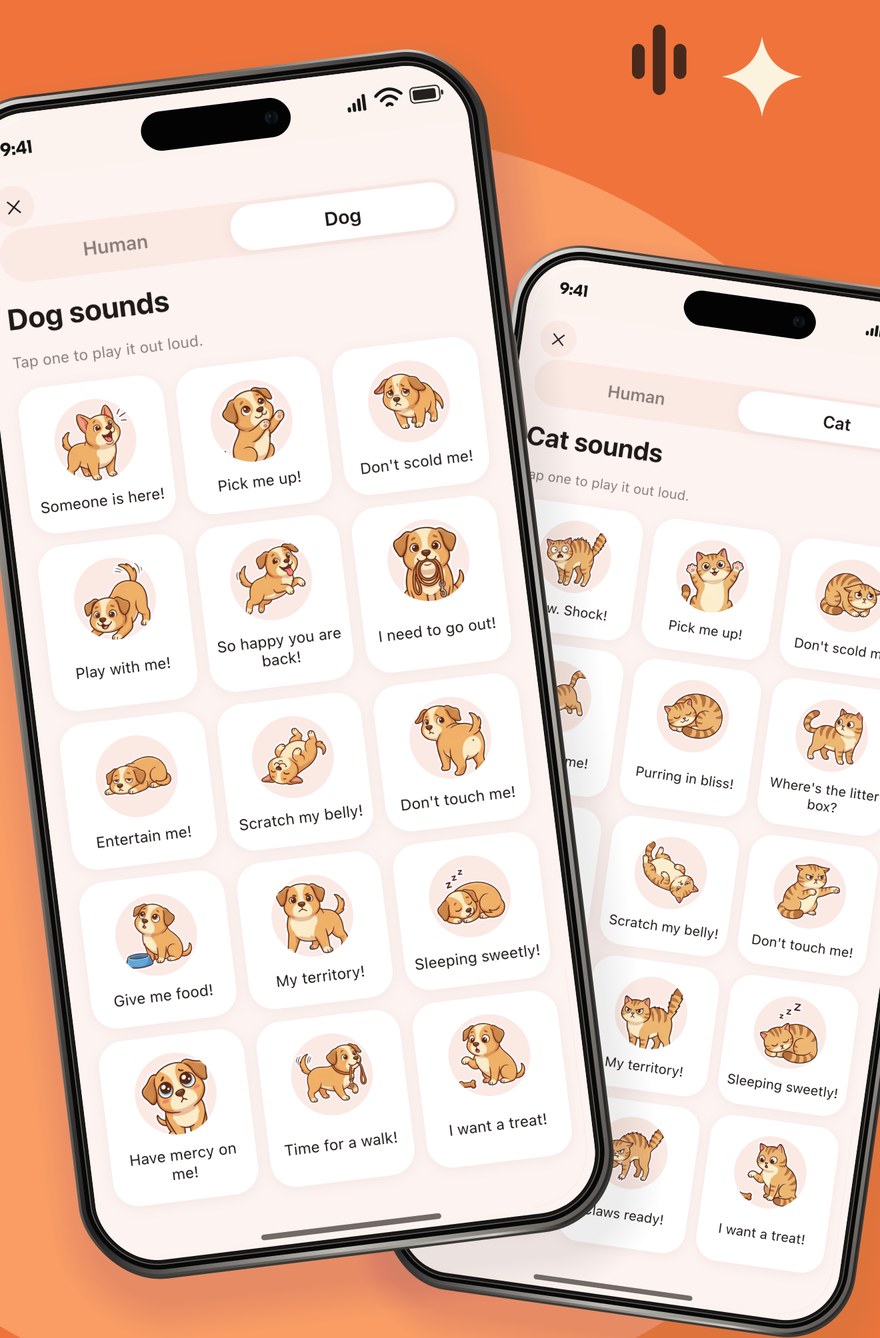 The dog and cat sound boards